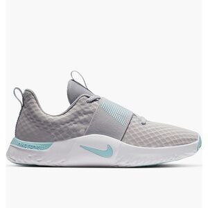 Nike Light Gray & Teal Slip-On Training Sneaker